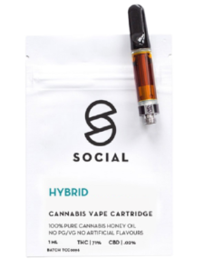 Social - Honey Oil Cartridge (1ML) - Hybrid