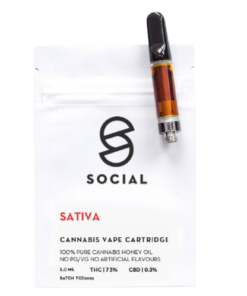 Social - Honey Oil Cartridge (1ML) - Sativa