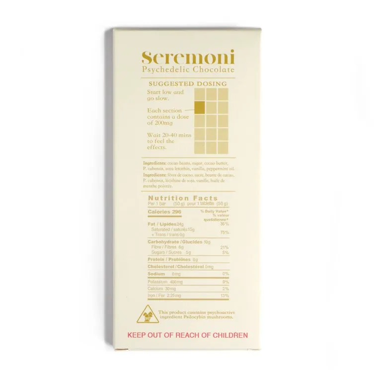 Seremoni Psilocybin Chocolate Bar (3000mg) - Mint - Image 2