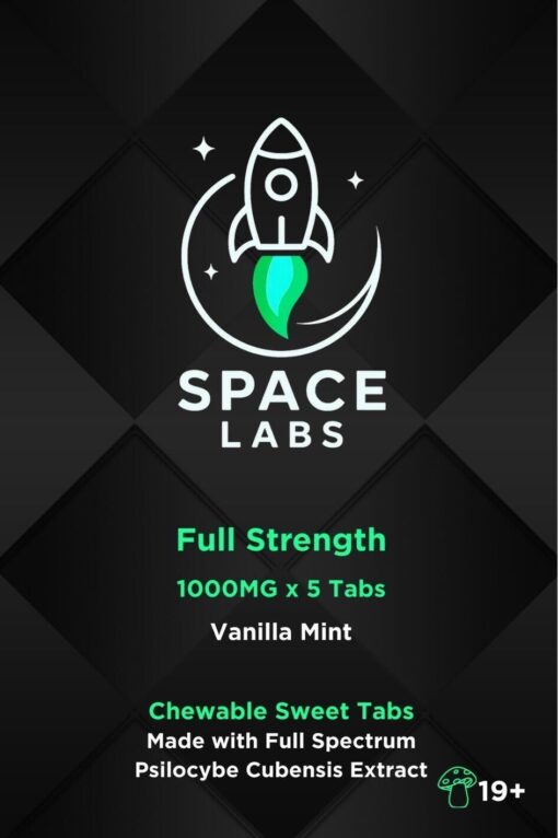 Space Labs - Chewable Sweet Mushroom Tabs - Full Strength (Vanilla Mint 5 Grams)