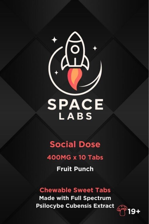 Space Labs - Chewable Sweet Mushroom Tabs - Social Dose (Fruit Punch 4 Grams)