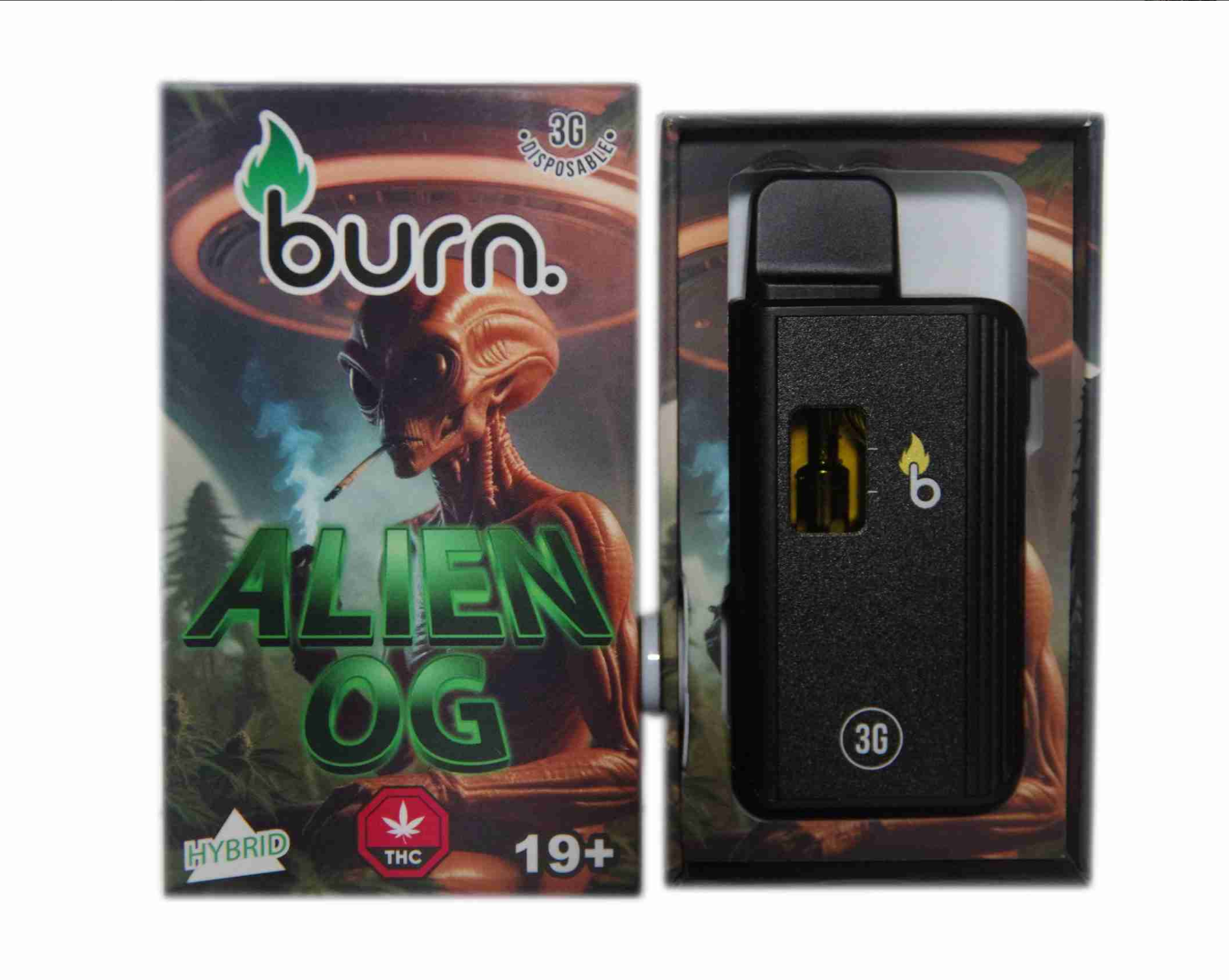 Burn Disposable Vape (3g) - Alien OG (Hybrid)