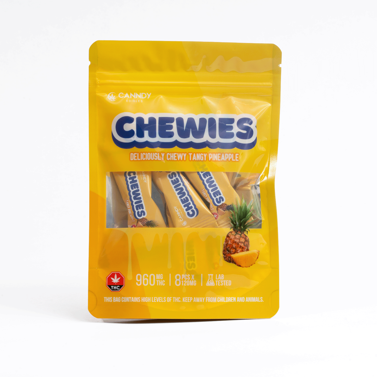 Canndy Edibles - Chewies (Tangy Pineapple 960mg THC)