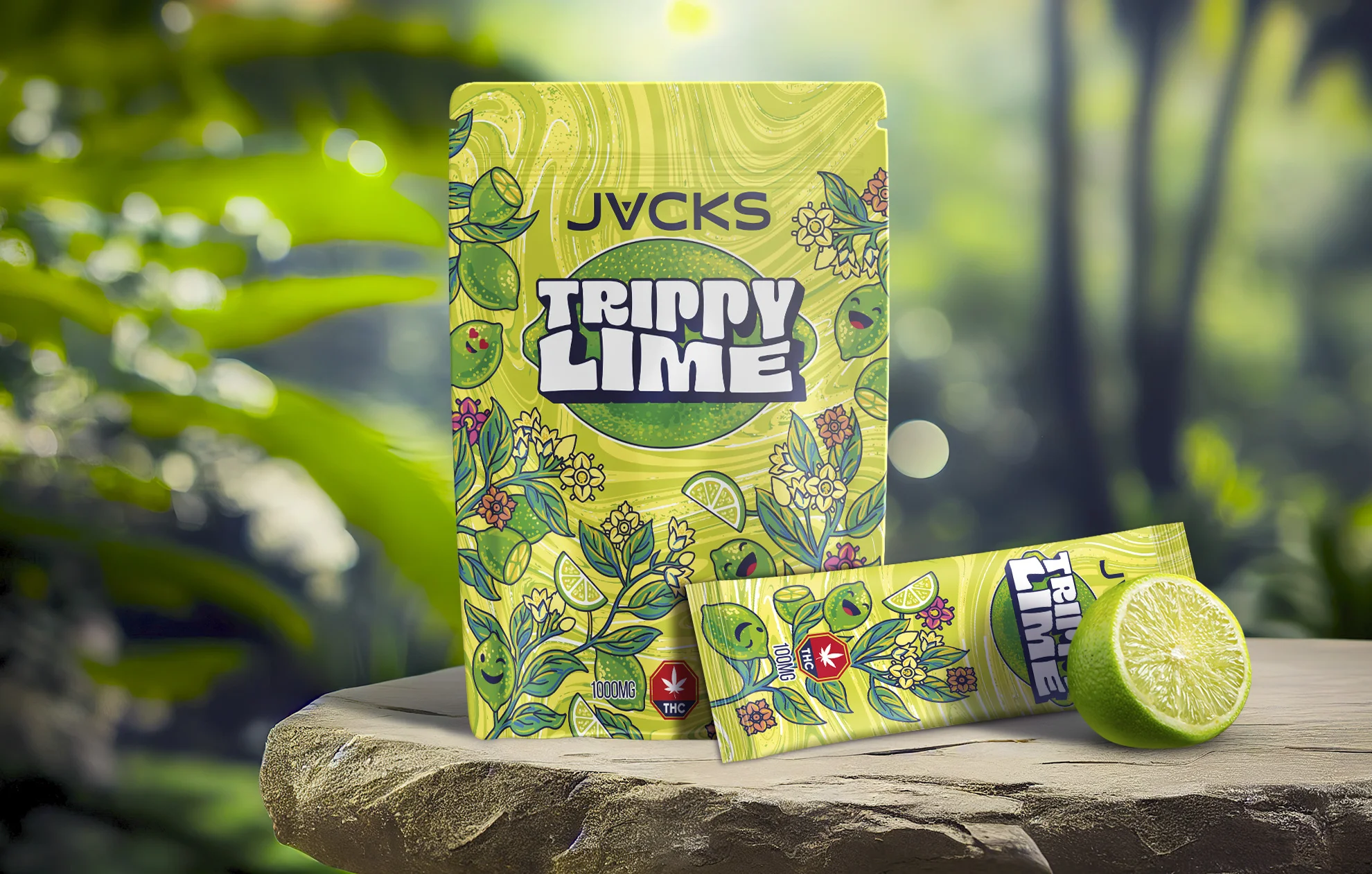JACKS THC Powder Drink Mix - Trippy Lime 250mg