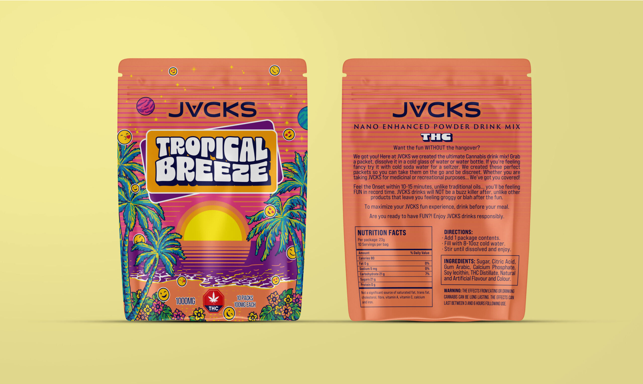 JACKS THC Powder Drink Mix - Tropical Breeze 250mg