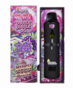 Burn Triple Threat Vape (9g) - Double Bubble OG + Grape Diesel + Kush Cake