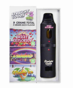 Straight Goods 9g Triple Chamber Vape - Berry Explosion + Rainbow + Mango Ice